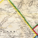 Vintage Map of Strafford County, New Hampshire 1856