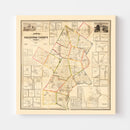 Vintage Map of Caledonia County, Vermont 1858