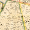 Vintage Map of Caledonia County, Vermont 1858