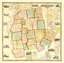 Vintage Map of Addison County, Vermont 1857