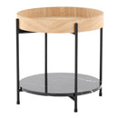 Daniella - Contemporary End Table - Black / Natural by HouseOfZazla