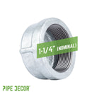 1 1/4 in. Galvanized Iron Cap by PIPE DECOR