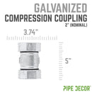2 in. Galvanized Iron Compression Coupling