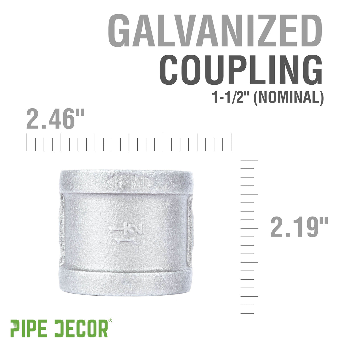 1 1/2 in. Galvanized Iron Coupling, photo 2 of 7