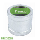 1 in. Galvanized Iron Coupling by PIPE DECOR
