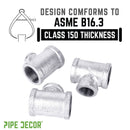 1 1/4 in. x 1 1/4 in. x 3/4 in. Galvanized Iron Reducing Tee