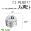 1 1/4 in. x 1/2 in. Galvanized Iron Bushing