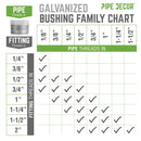 1 1/4 in. x 1/4 in. Galvanized Iron Bushing