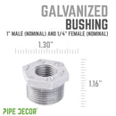 1  in. x 1/4 in. Galvanized Iron Bushing