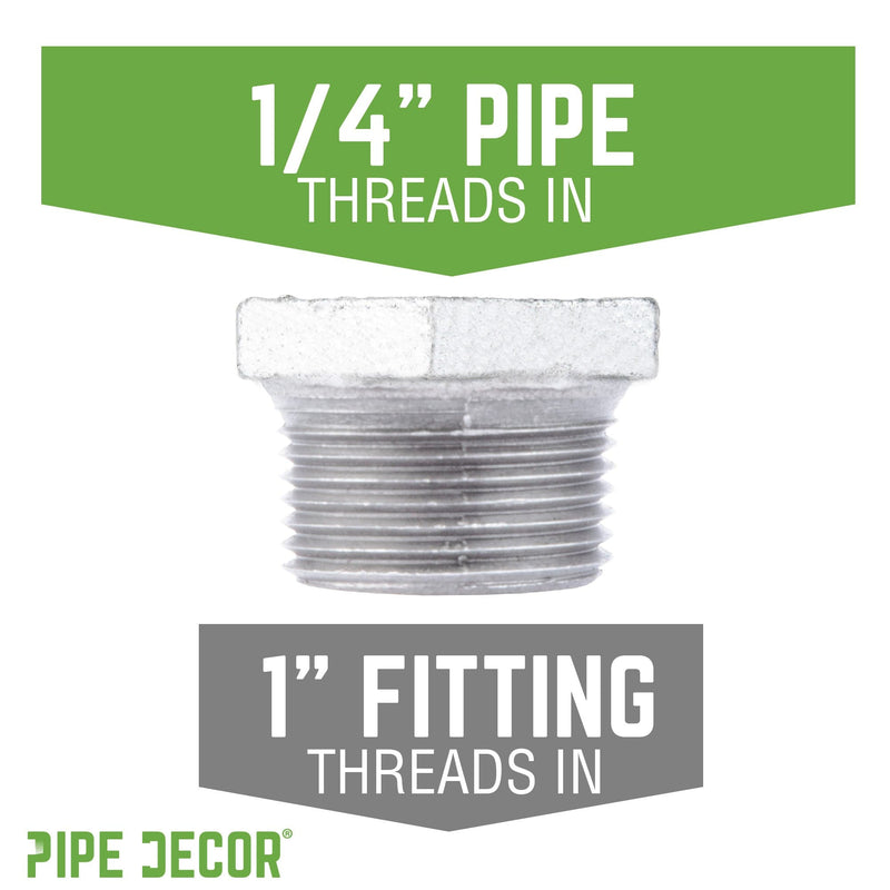 1  in. x 1/4 in. Galvanized Iron Bushing
