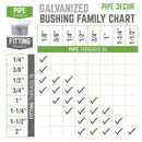 1 in. x 3/4 in. Galvanized Iron Bushing