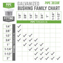 1 in. x 3/4 in. Galvanized Iron Bushing