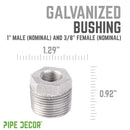 1 in. x 3/8 in. Galvanized Iron Bushing