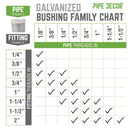 1 in. x 3/8 in. Galvanized Iron Bushing