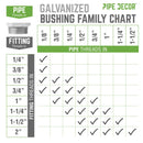 2 in. x 1 1/4 in. Galvanized Iron Bushing