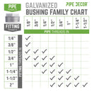 2 in. x 1/2 in. Galvanized Iron Bushing