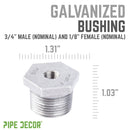 3/4 in. x 1/8 in. Galvanized Iron Bushing