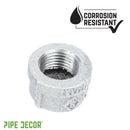 1/2 in. Galvanized Iron Cap by PIPE DECOR