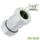 1 1/2 in. Galvanized Iron Compression Coupling by PIPE DECOR