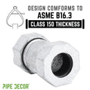 1 1/2 in. Galvanized Iron Compression Coupling by PIPE DECOR