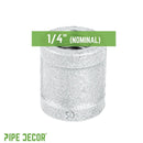 1/4 in. Galvanized Iron Coupling by PIPE DECOR