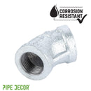 1/2 in. Galvanized Iron 45 Degree Elbow by PIPE DECOR