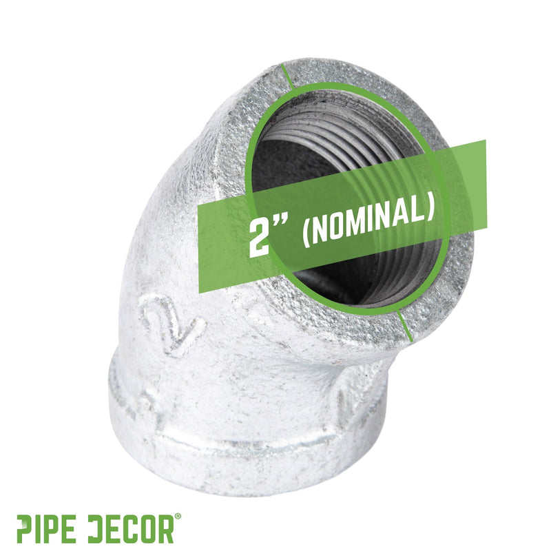 2 in.  Galvanized Iron 45 Degree Elbow
