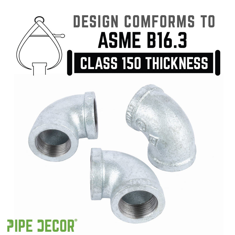 1 1/2 in. Galvanized Iron 90 Degree Elbow