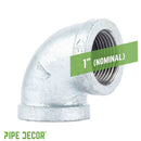 1 in. Galvanized Iron 90 Degree Elbow by PIPE DECOR