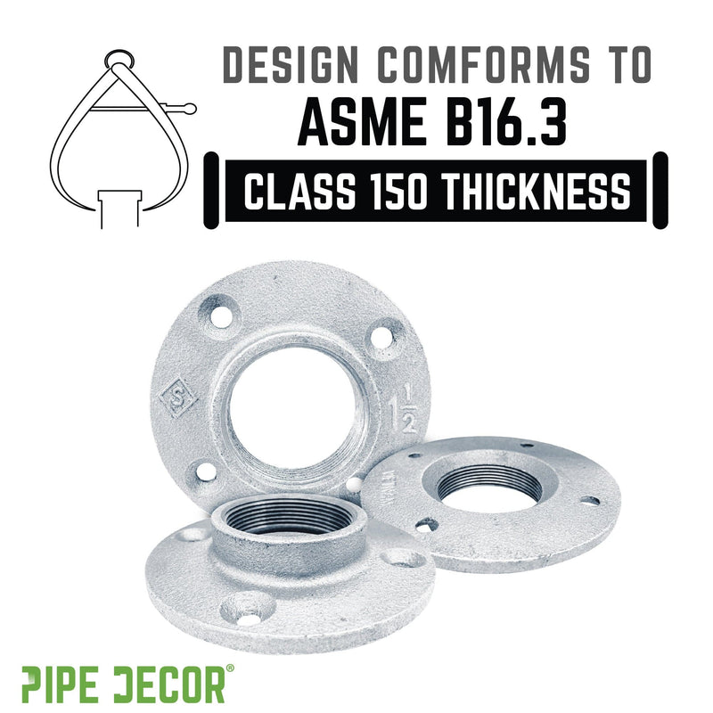 1 1/2 in. Galvanized Iron Floor Flange