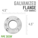 1 1/2 in. Galvanized Iron Floor Flange by PIPE DECOR