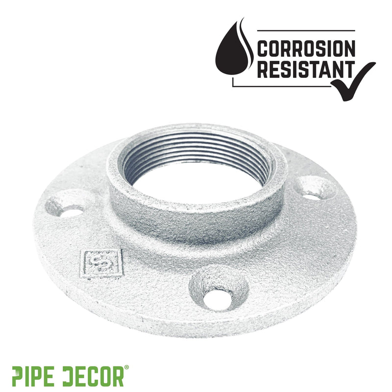 1 1/2 in. Galvanized Iron Floor Flange