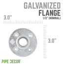 1/2 in. Galvanized Iron Floor Flange by PIPE DECOR