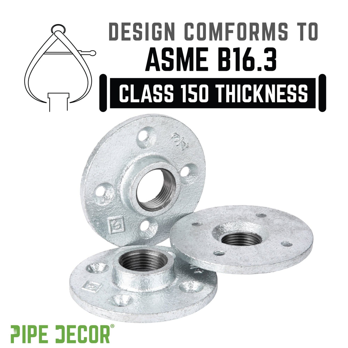1 in. Galvanized Iron Floor Flange, photo 4 of 7