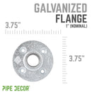 1 in. Galvanized Iron Floor Flange by PIPE DECOR