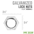 1 1/4 in. Galvanized Iron Locknut by PIPE DECOR