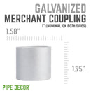 1 in. Galvanized Steel Merchant Coupling