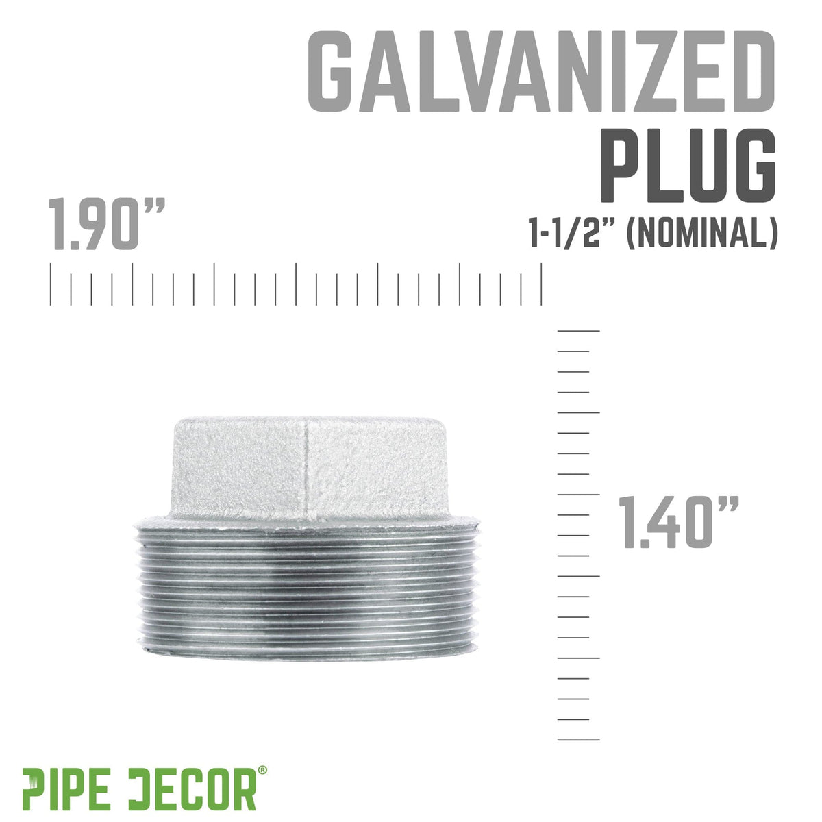 1 1/2 in. Galvanized Iron Plug, photo 2 of 7