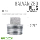1/4 in. Galvanized Iron Plug