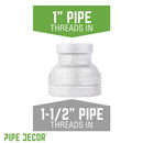 1 1/2 in. x 1 in. Galvanized Iron Reducing Coupling