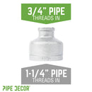 1 1/4 in. x 3/4 Galvanized Iron Reducing Coupling