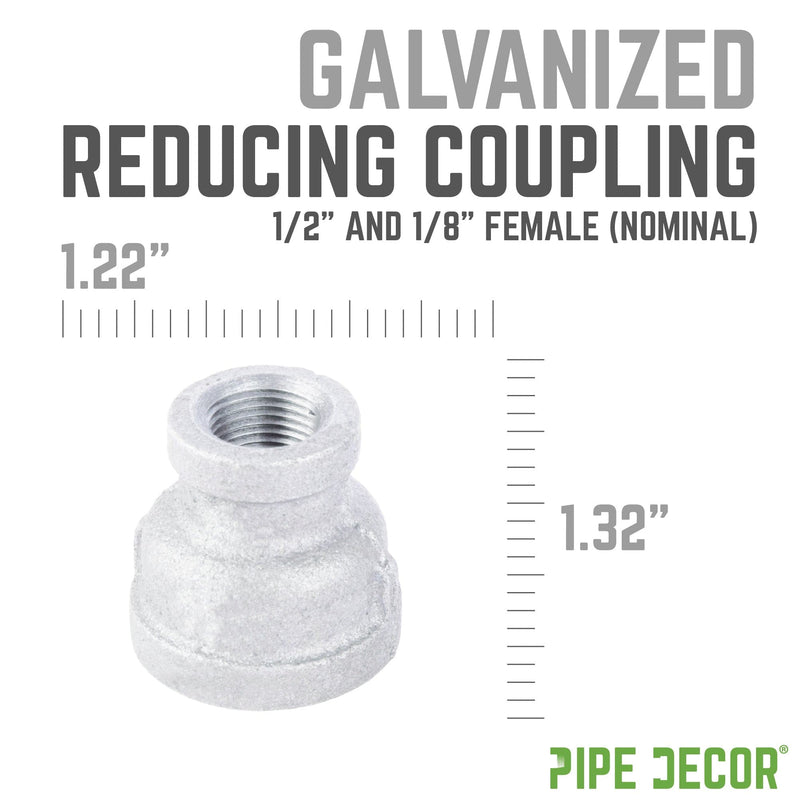 1/2 in. x 1/8 in. Galvanized Iron Reducing Coupling, photo 4 of 8