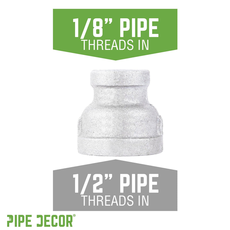 1/2 in. x 1/8 in. Galvanized Iron Reducing Coupling, photo 2 of 8