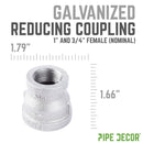 1 in. x 3/4 in. Galvanized Iron Reducing Coupling