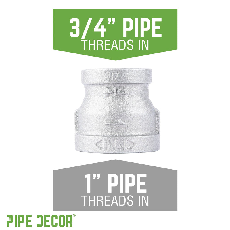 1 in. x 3/4 in. Galvanized Iron Reducing Coupling