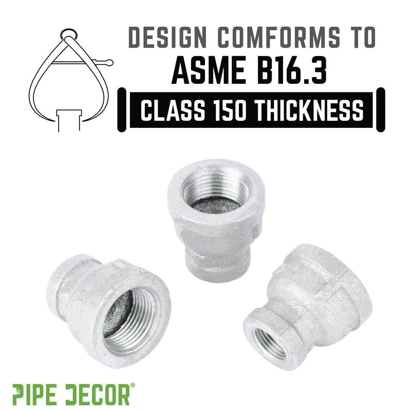 2 in. x 1 1/4 in. Galvanized Iron Reducing Coupling