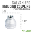 2 in. x  1 in. Galvanized Iron Reducing Coupling
