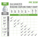 1/4 in. x 1/8 in. Galvanized Iron Reducing Coupling