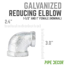1 1/2 in. x 1 in. Galvanized Iron Reducing Elbow