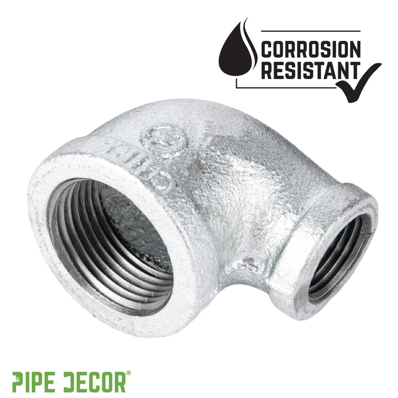 2 in. x 1 1/2 in. Galvanized Iron Reducing Elbow